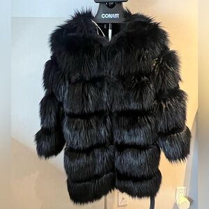 Jakke Black Faux Fur Jacket